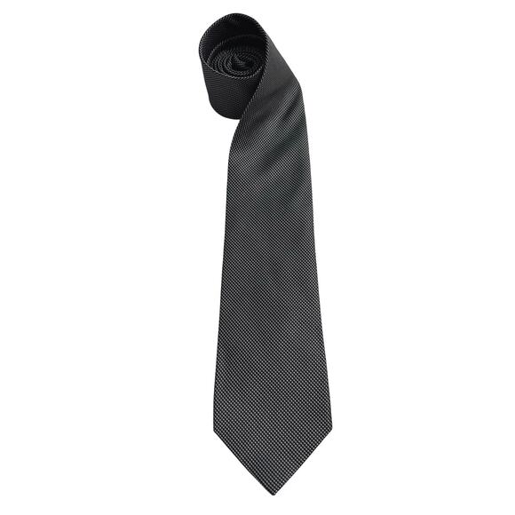 Calvin Klein Other - Calvin Klein Men’s Silk Tie Black Gray Geometric Woven Necktie